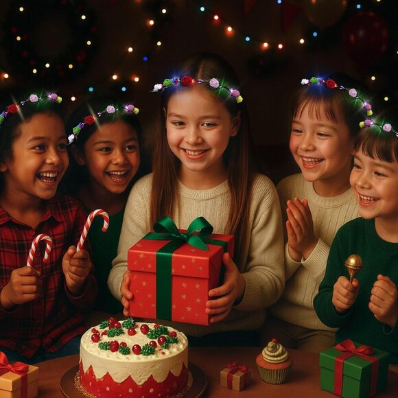Glow in the Dark Flower Crown Party Supplies 60PCS for Women Girls Adjustable main image 7